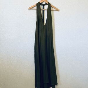 Latroupe Green Sleeveless Racerback Halter Midi Dress Women's Size 2/ Medium